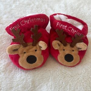 Baby First Christmas slippers - US 1-2